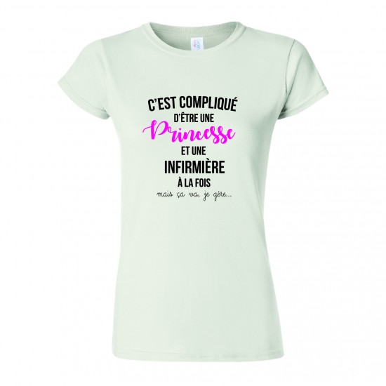 T-Shirt modèle "Princesse infirmière" 